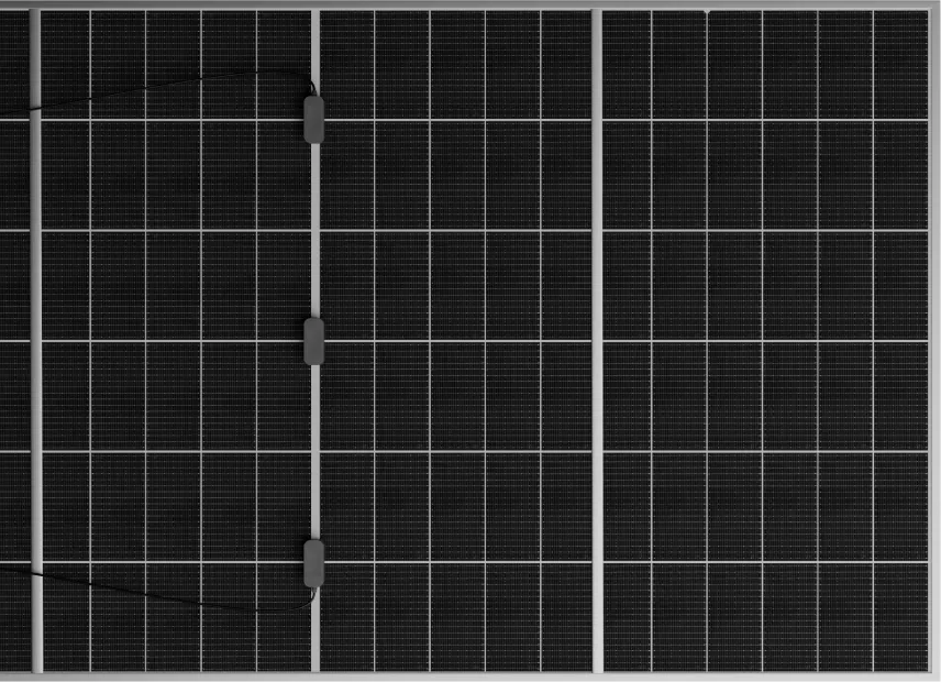Quasar N TOPCon Bifacial Solar Panel Diagram - Credence Solar